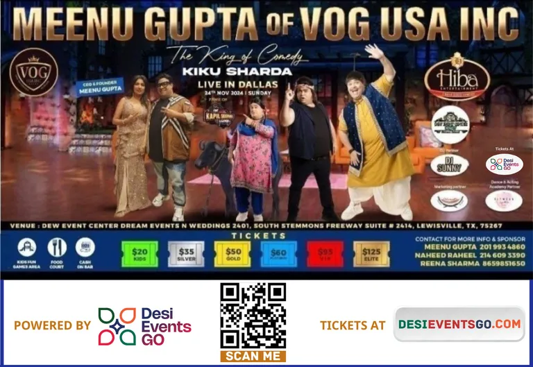 BUY ONE GET ONE FREE TICKETS - THE KIKU SHARDA SHOW - DALLAS