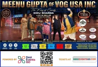 BUY ONE GET ONE FREE TICKETS - THE KIKU SHARDA SHOW - DALLAS