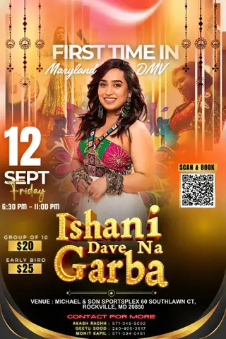 NEW DATE 14TH - Ishani Dave Na Garba (Maryland- DMV Area)