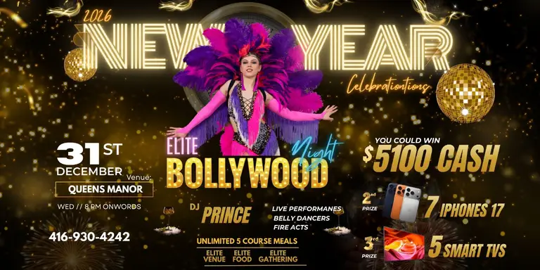 Elite Bollywood Night – New Year’s Eve 2025 Bollywood Party in Brampton