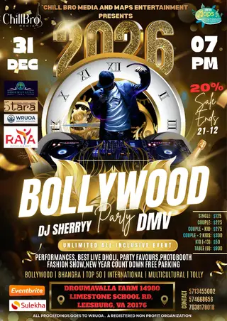 Bollywood NYE party in DMV with DJ Sherryy
