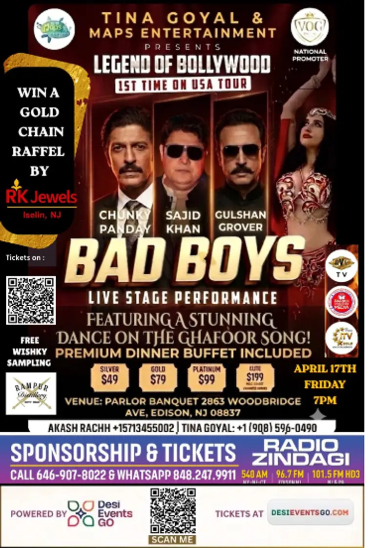 Bad Boys (Chunky Pandey, Sajid Khan, Gulshan Grover) Live in New Jersey - 2026