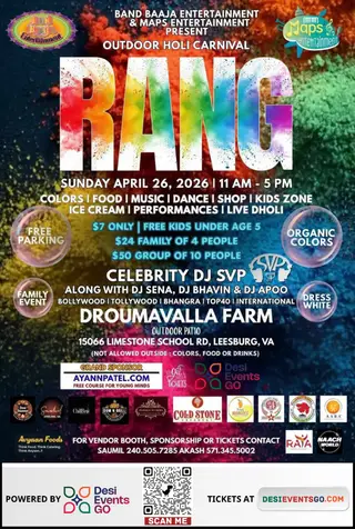 DMV's hottest - RANG - Outdoor HOLI Carnival