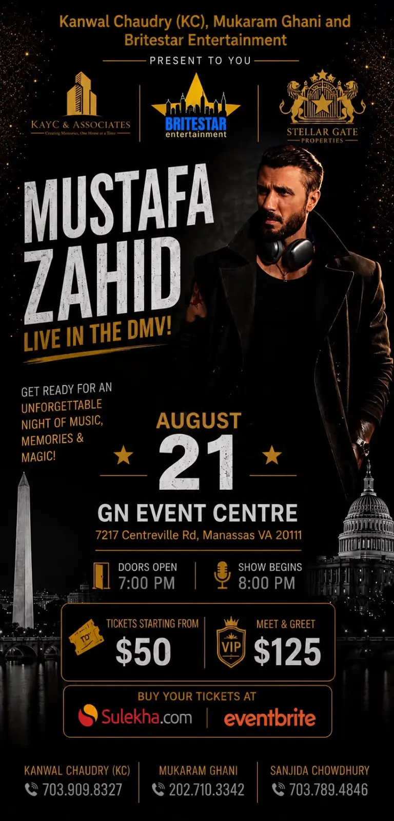 Mustafa Zahid Live in Concert in DMV