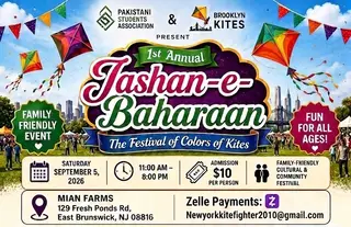 Jashan-e-Baharaan the festival of color of kites 2026 in New Jersey
