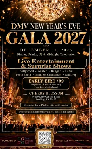 New Year’s Eve Gala 2027 | Dinner, Drinks, DJ & Midnight Celebration